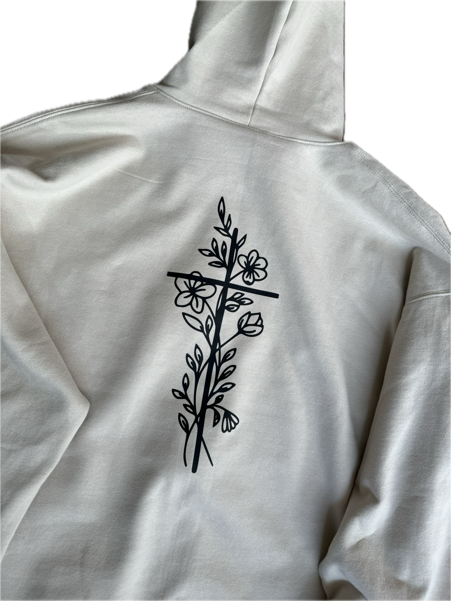 Floral Cross Hoodie