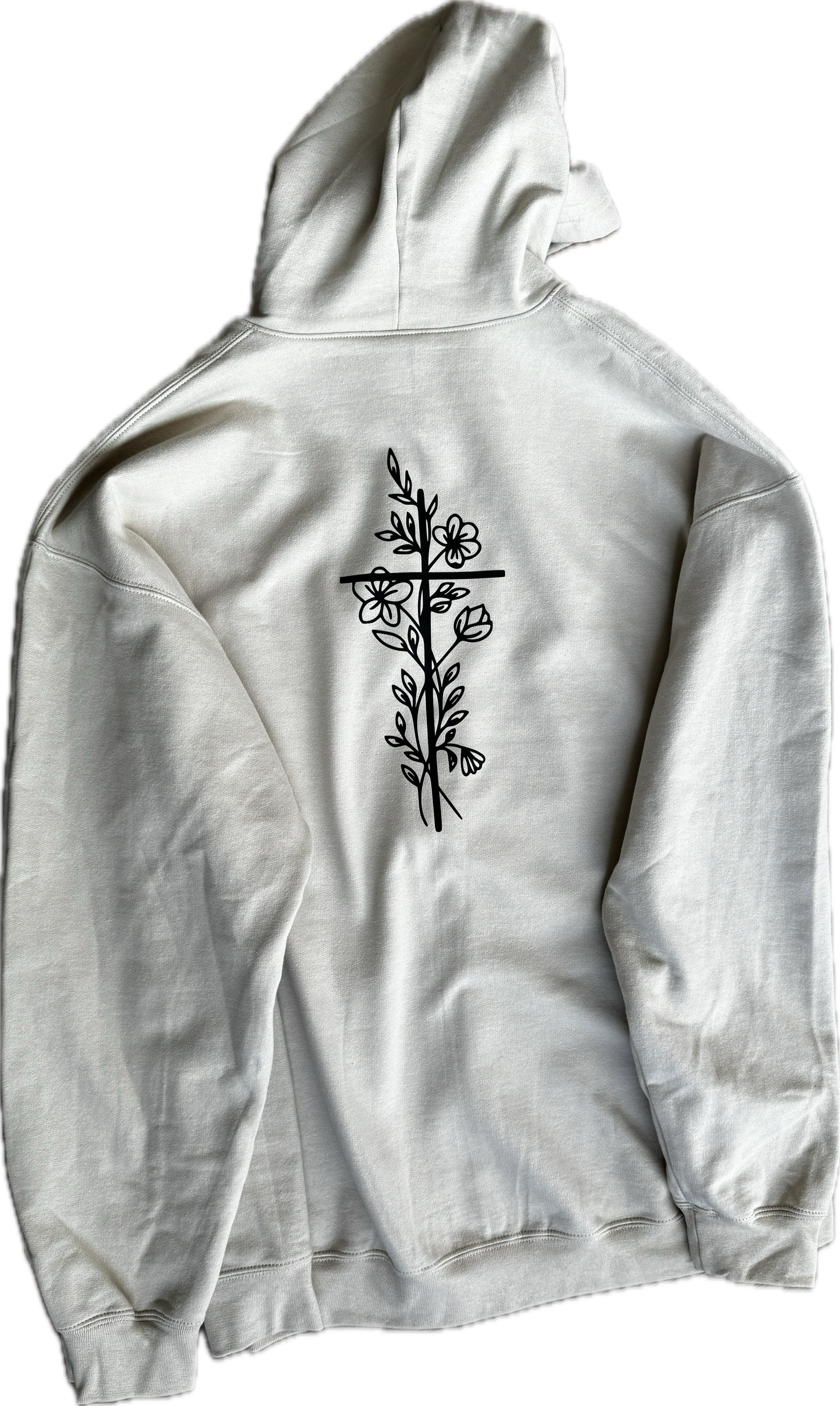 Floral Cross Hoodie